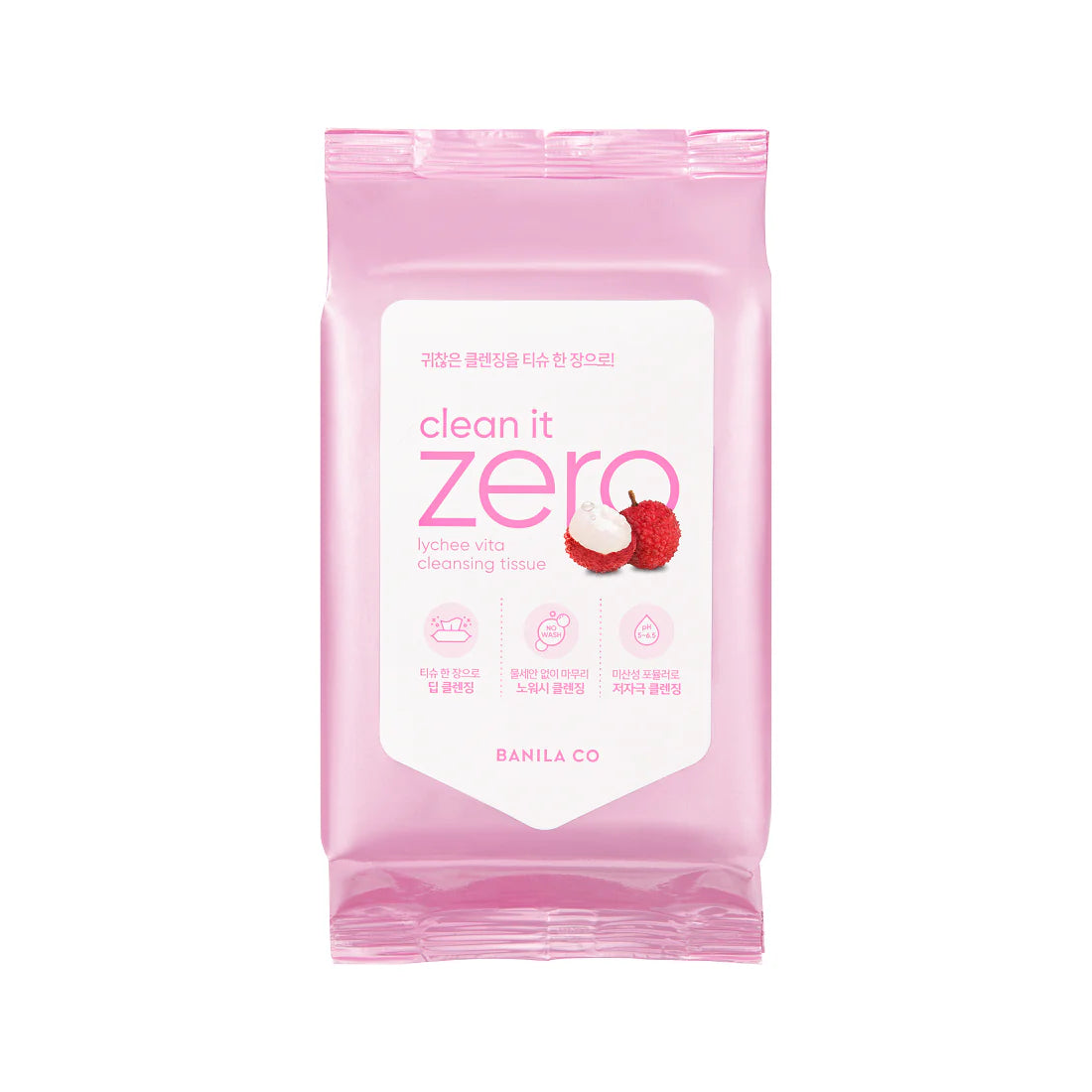 Clean It Zero Lychee Vita Cleansing Tissue 30ea