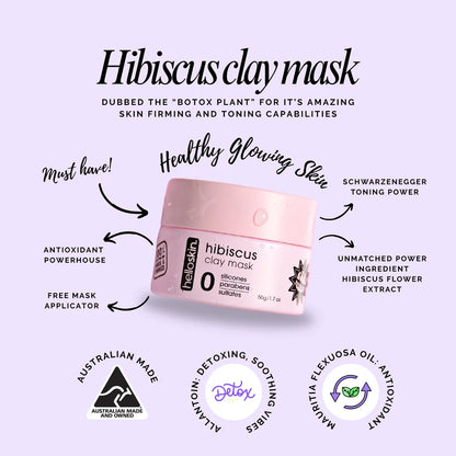 hibiscus clay mask